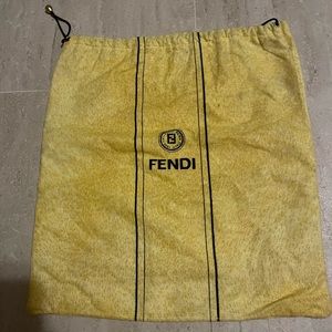 Rare Vintage Fendi yellow dus't bag
